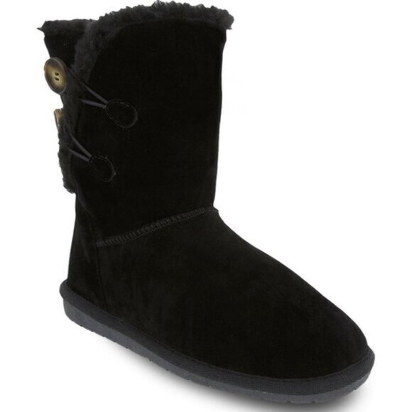 Marty Womens Faux Suede Cold Weather Winter & Snow Boots - Picture 1 of 8